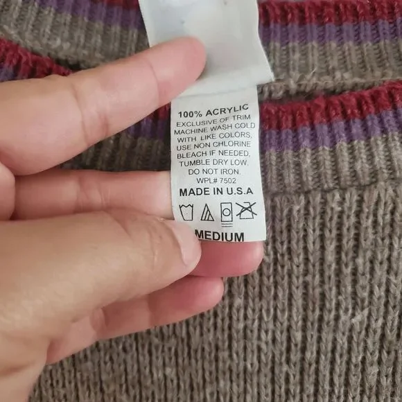 VTG Mickey Unlimited Kids Knit Crew Neck Acrylic Pull Over Sweatshirt USA Made M - Picture 3 of 5